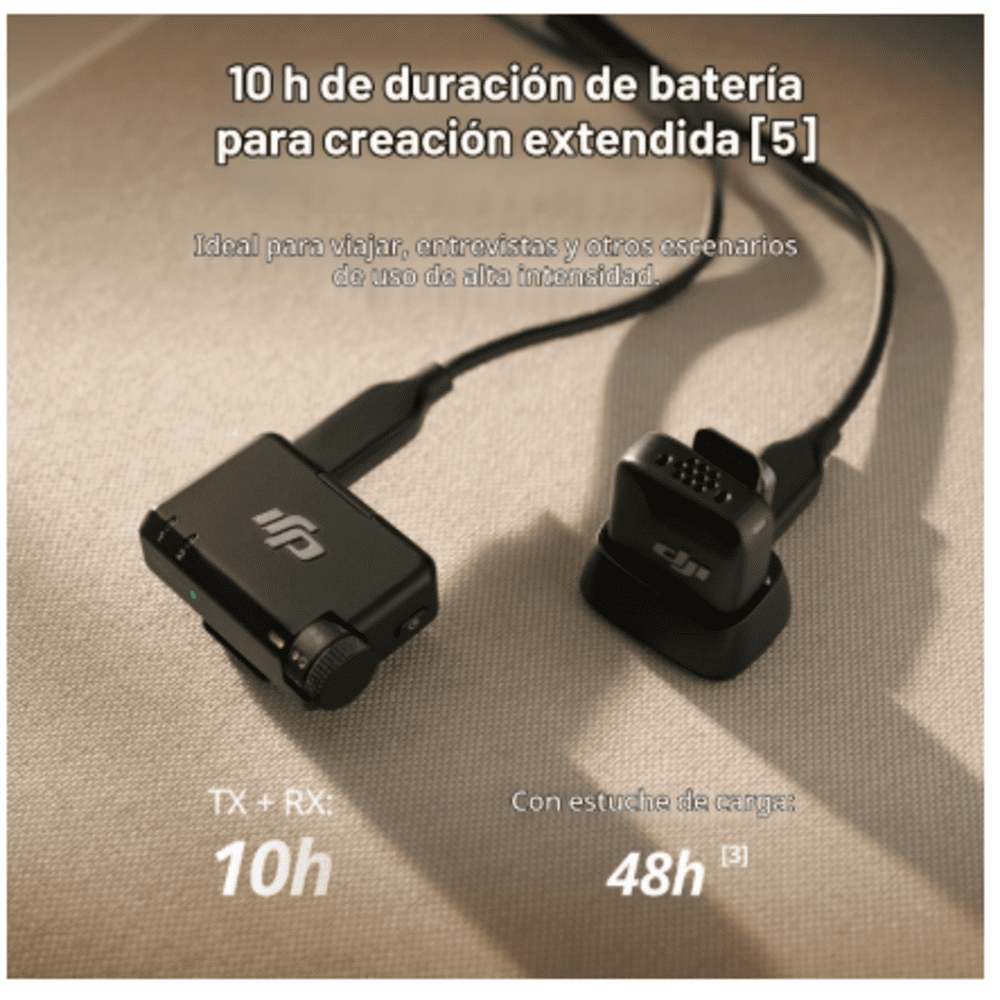 DJI Mic Mini (1 TX + 1 RX), audio ultraligero y rico en detalles