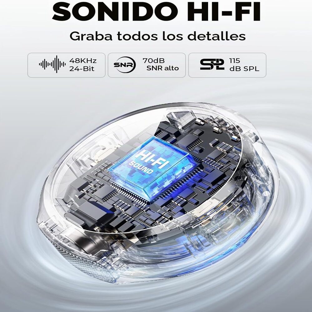 Micrófono inalámbrico Hollyland Lark M2 para iPhone y Android
