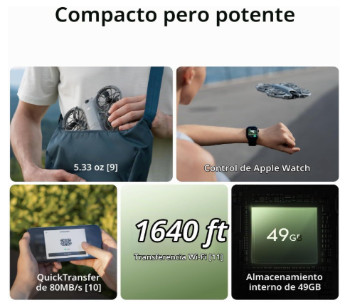 DJI Neo 2 (solo drone), dron 4K ligero con cámara
